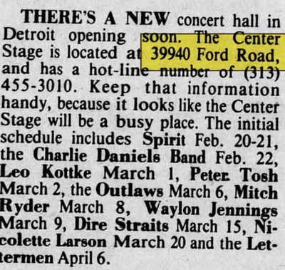 Center Stage - Feb 08 1979 Article